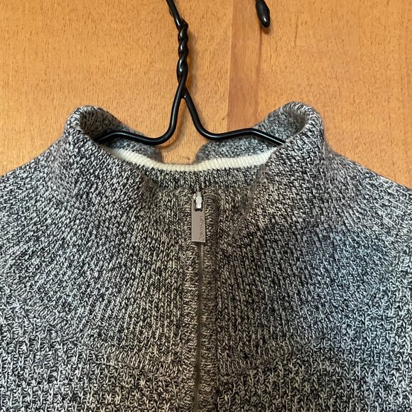 Calvin Klein Mens Black & White Half-Zip Sweater Size XL - Picture 4 of 7